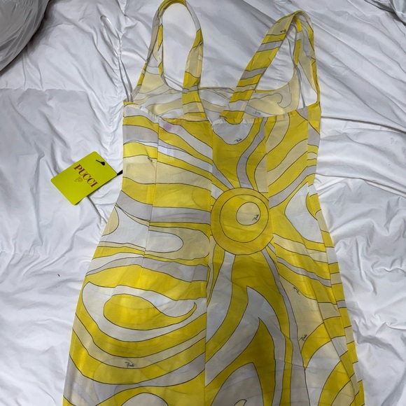 PUCCI DRESS Yellow and White Patterned Dress - Picture 5 of 6